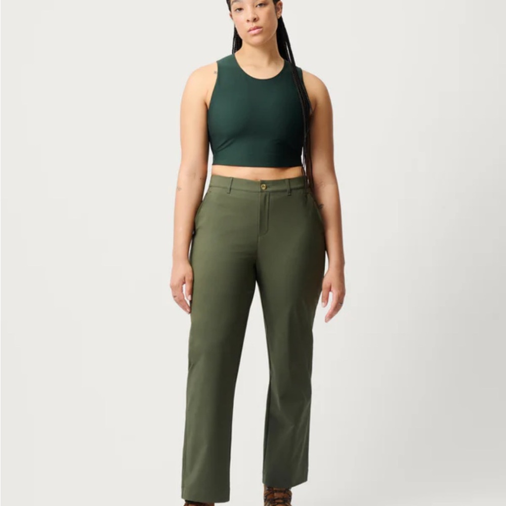 Fleece Lined Pants Hiking Pants Mountain Warehouse Olive Green Twill - Picture 2 of 11